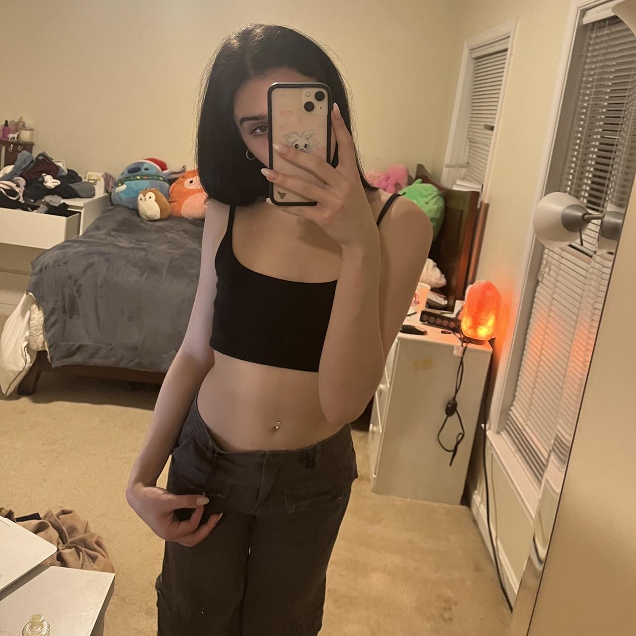 classic brandy melville grey kim pants (pm before u... Depop