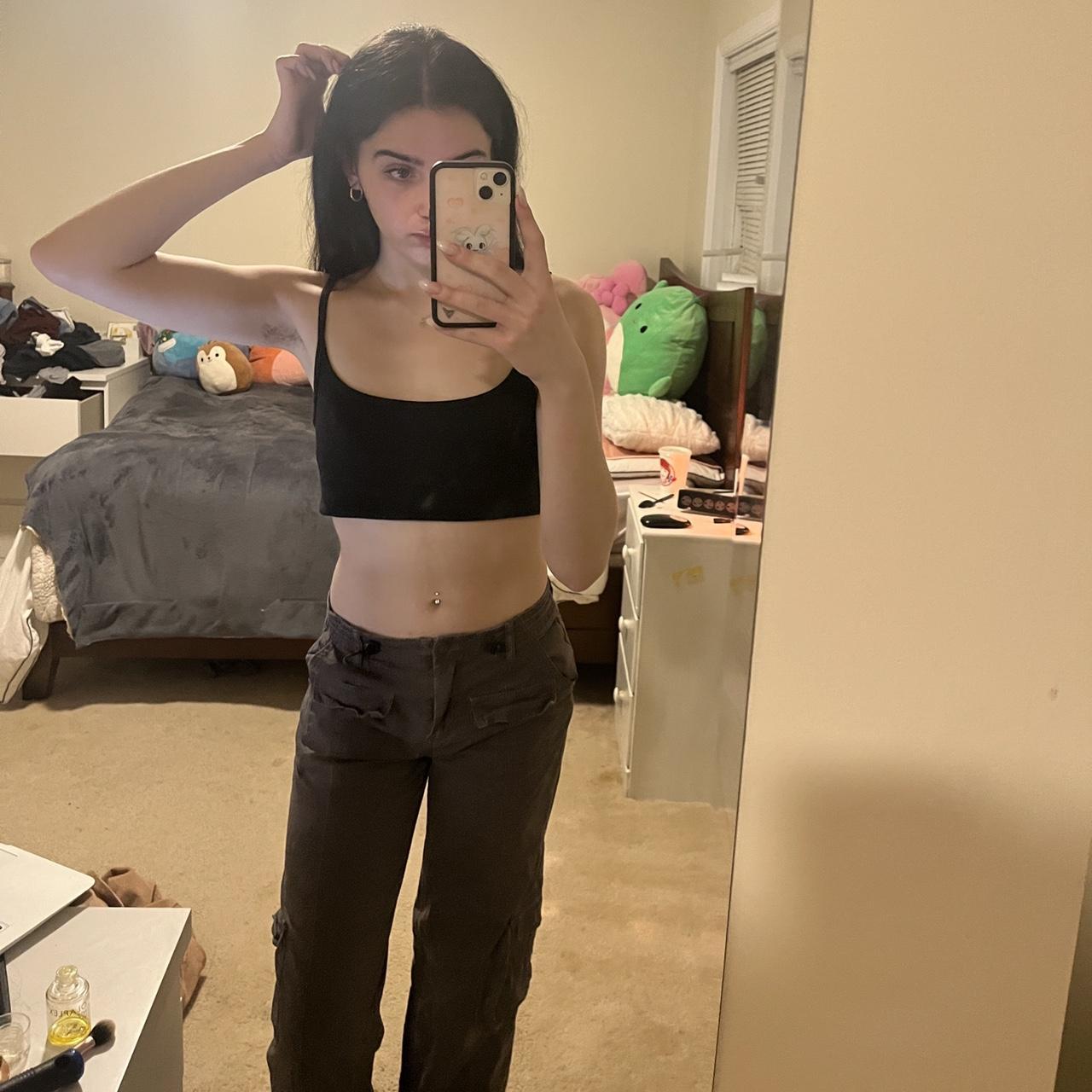 classic brandy melville grey kim pants (pm before u... Depop