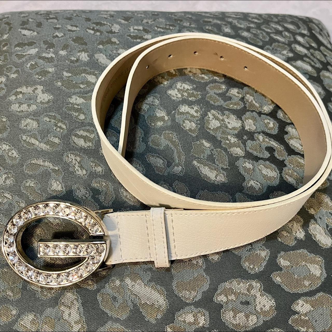 Guess belt outlet white