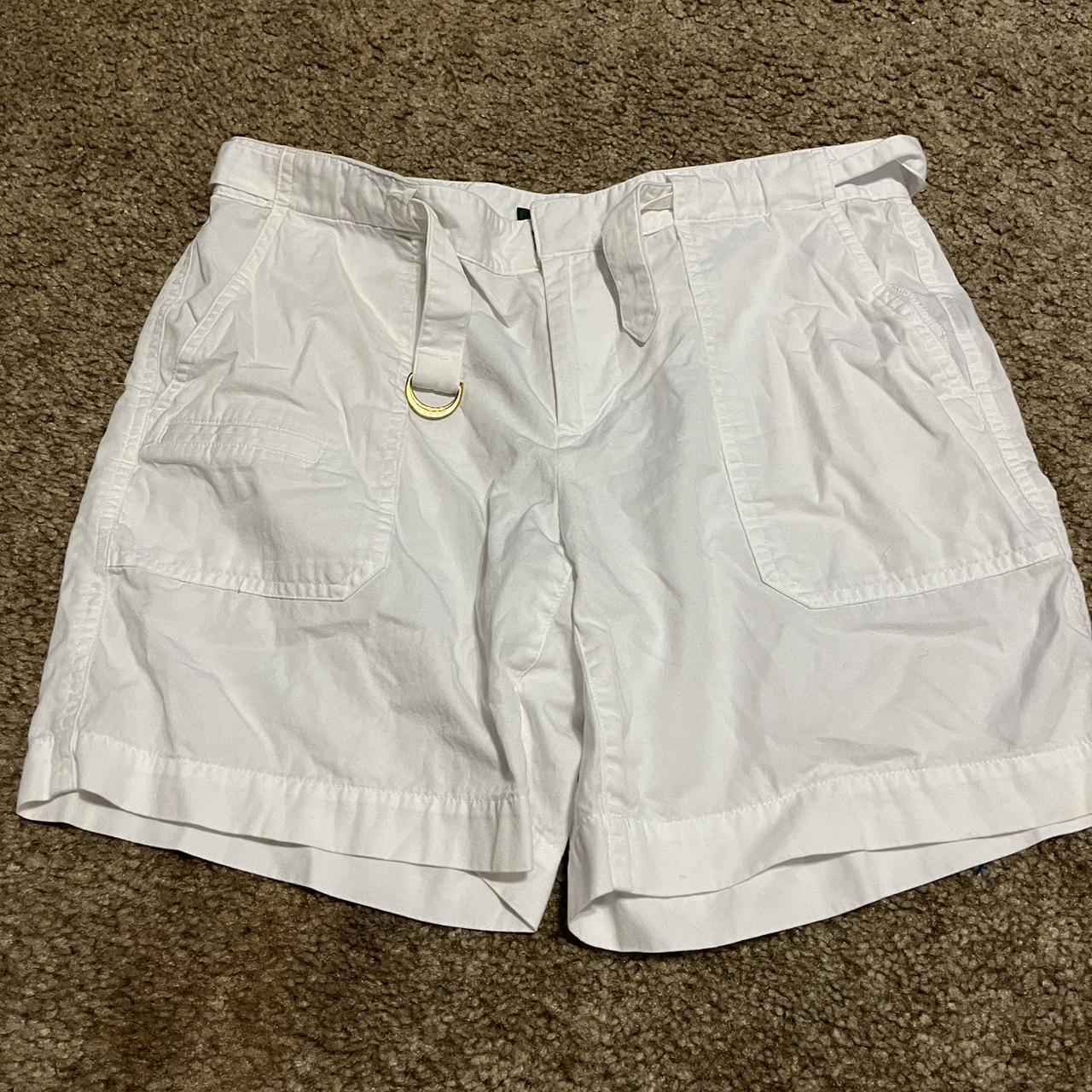 Ralph Lauren Women's Gold and White Shorts | Depop