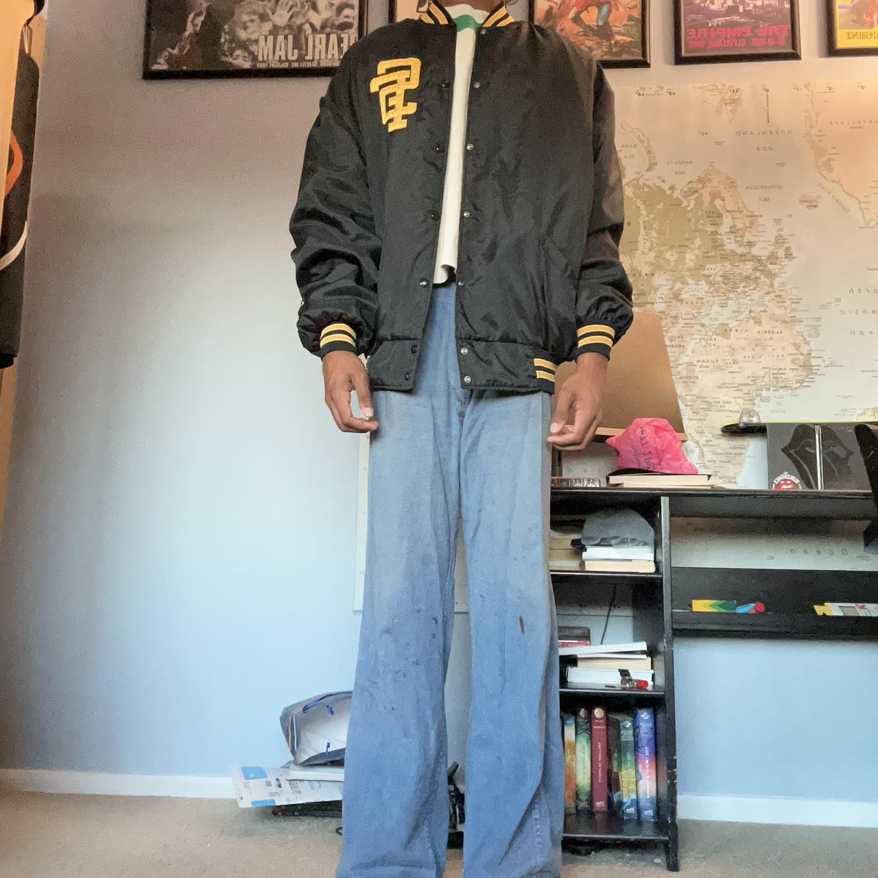 San Diego Padres Satin Varsity Jacket In Blue