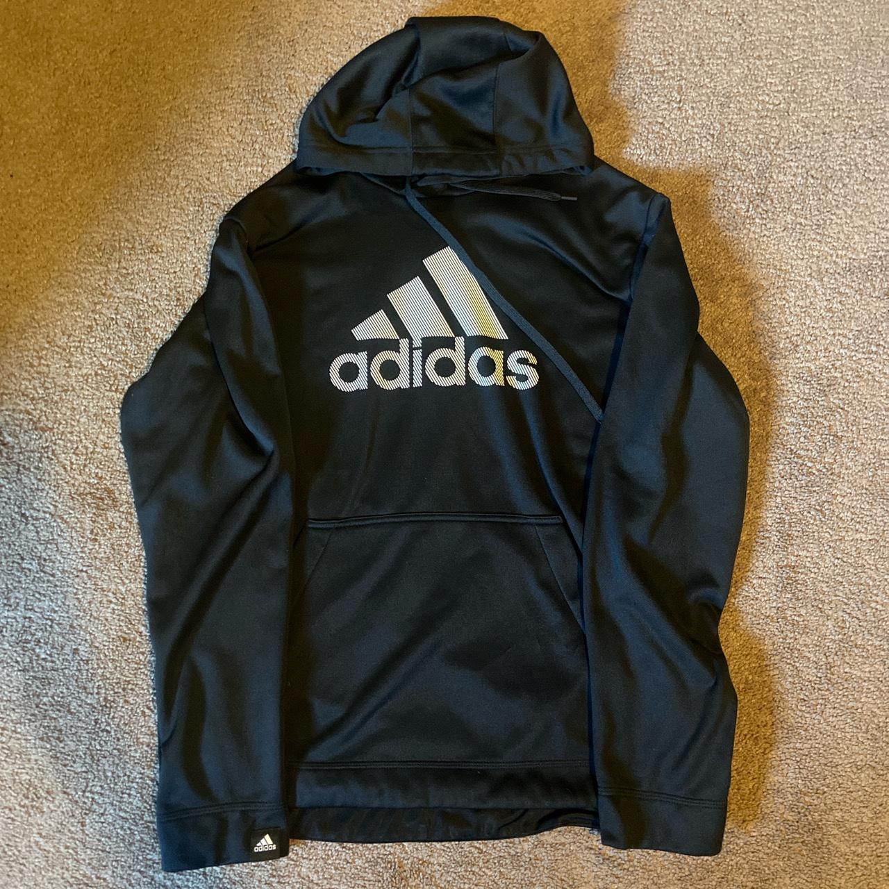 Black adidas hoodie Barely used good condition - Depop