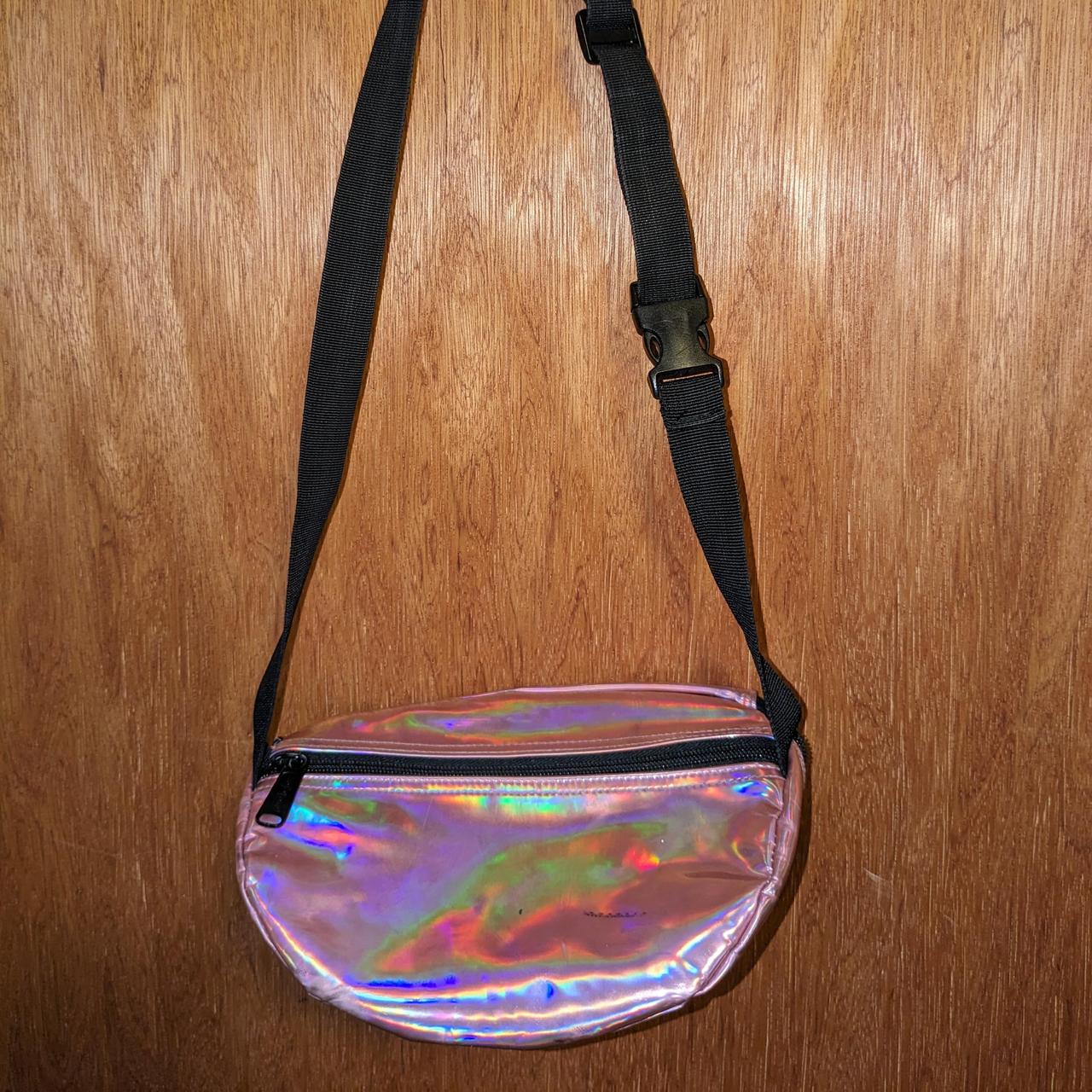 Pink Holographic Spiral UK Fanny Pack Crossbody. Depop