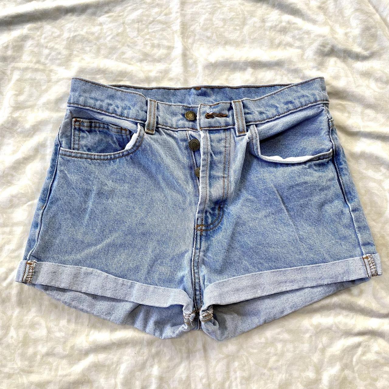 brandy melville denim shorts highwaisted small... Depop