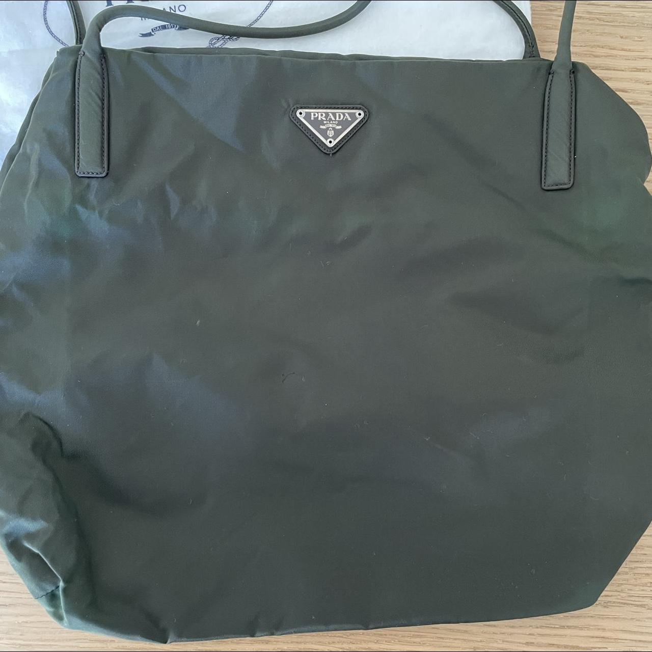 Prada Women's Khaki and Green Bag Depop
