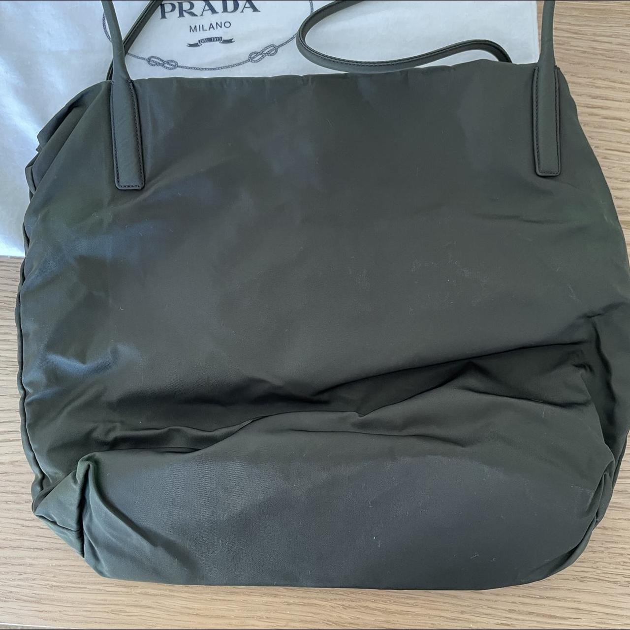 Prada Women's Khaki and Green Bag Depop