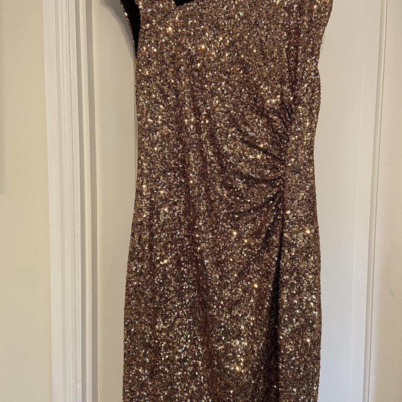 Lk bennett shop gold dress