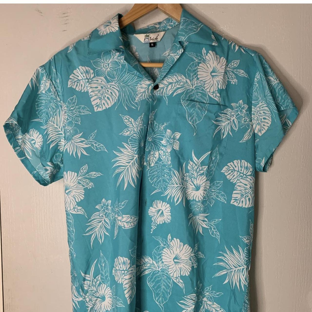 Blue and white Hawaiian shirt, Miami