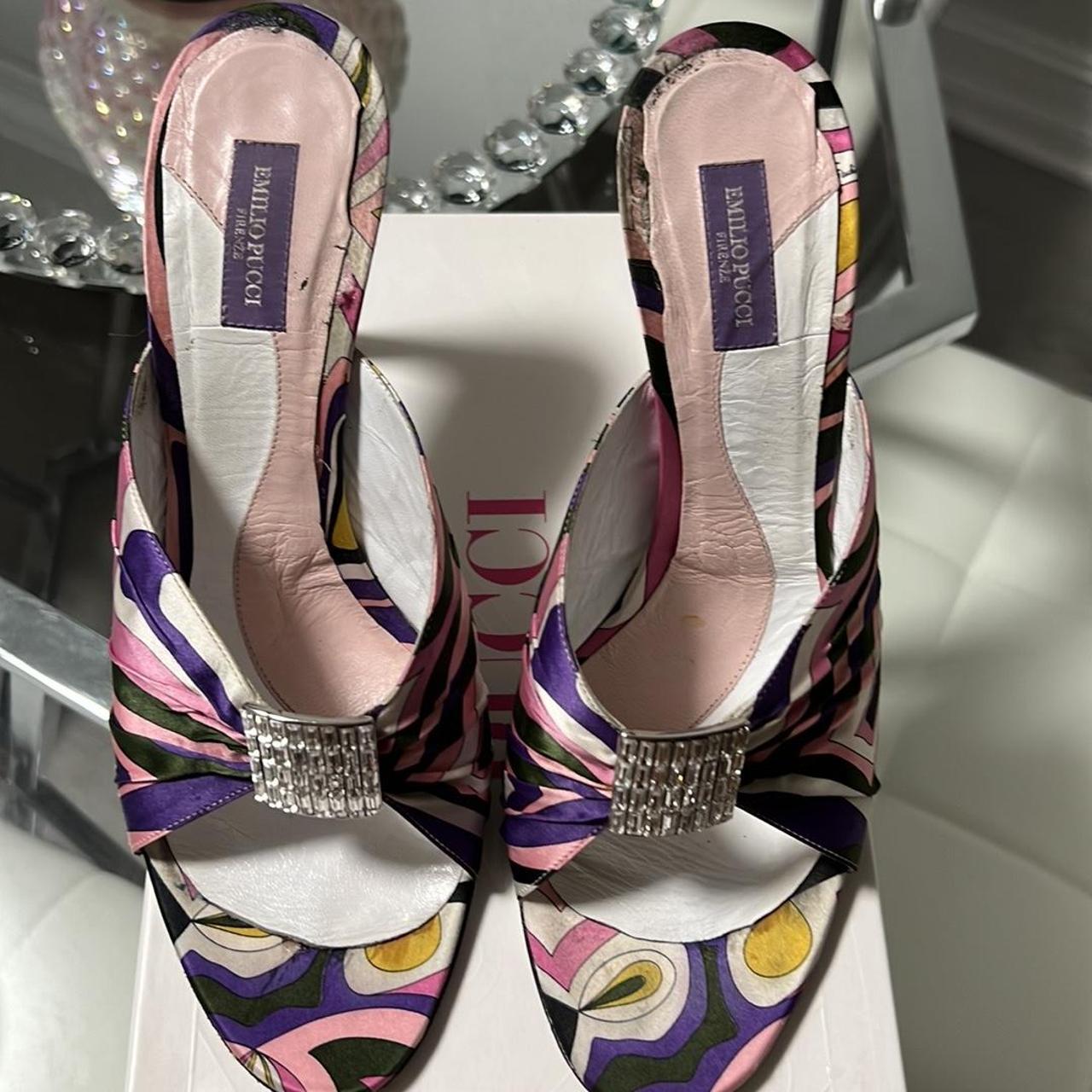 Emilio Pucci mules, gently worn