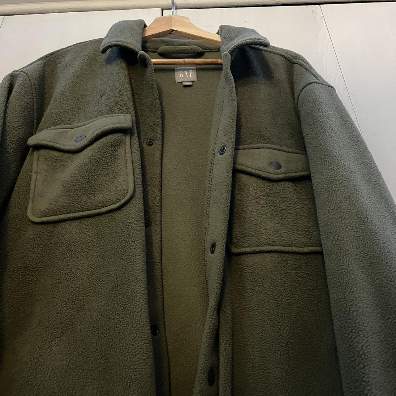 Green Gap Push Button Coat Size: XL #gap #green... - Depop