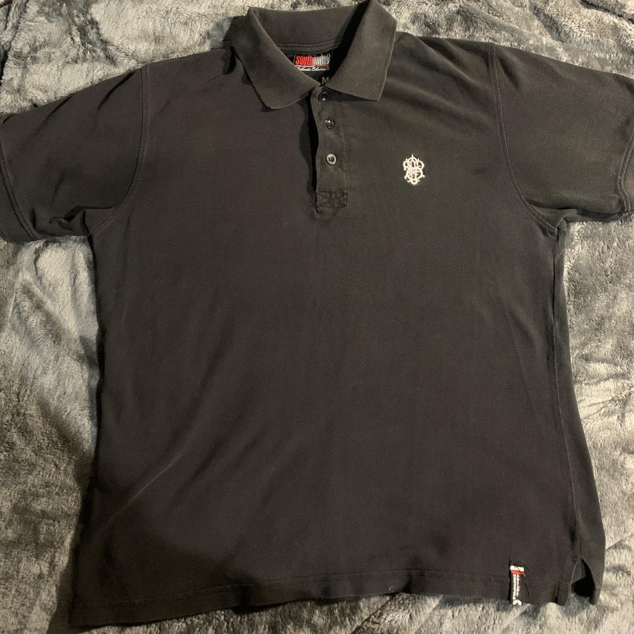 BLACK SOUTHPOLE POLO #Y2K #2000s #Southpole #swag... - Depop