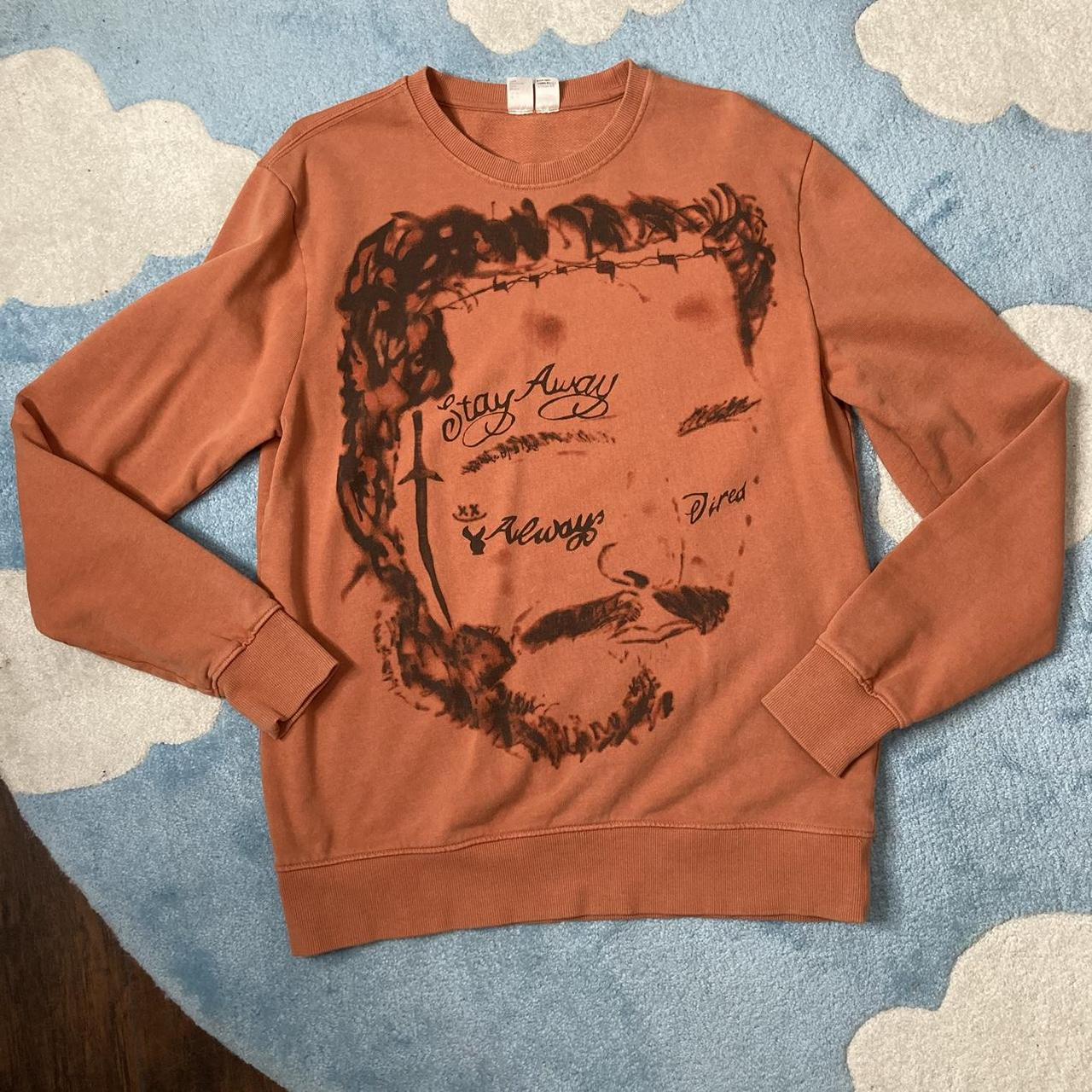 Post Malone outlet H&M orange mens sweatshirt XL new nwt very rare last one in stock