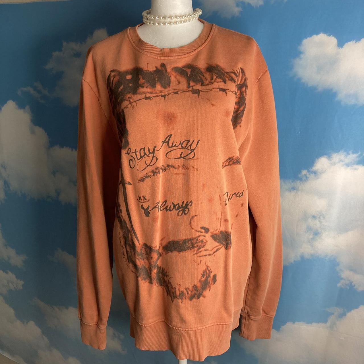 Post Malone H&M orange mens sweatshirt size store XL new nwt last one in stock rare