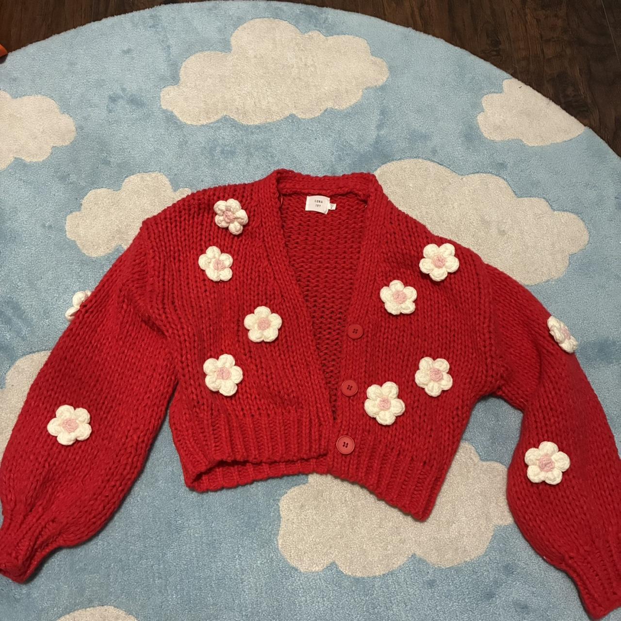 Women's Cardigan - Multi/Red - M – Luna Ivy Red F… - image 1