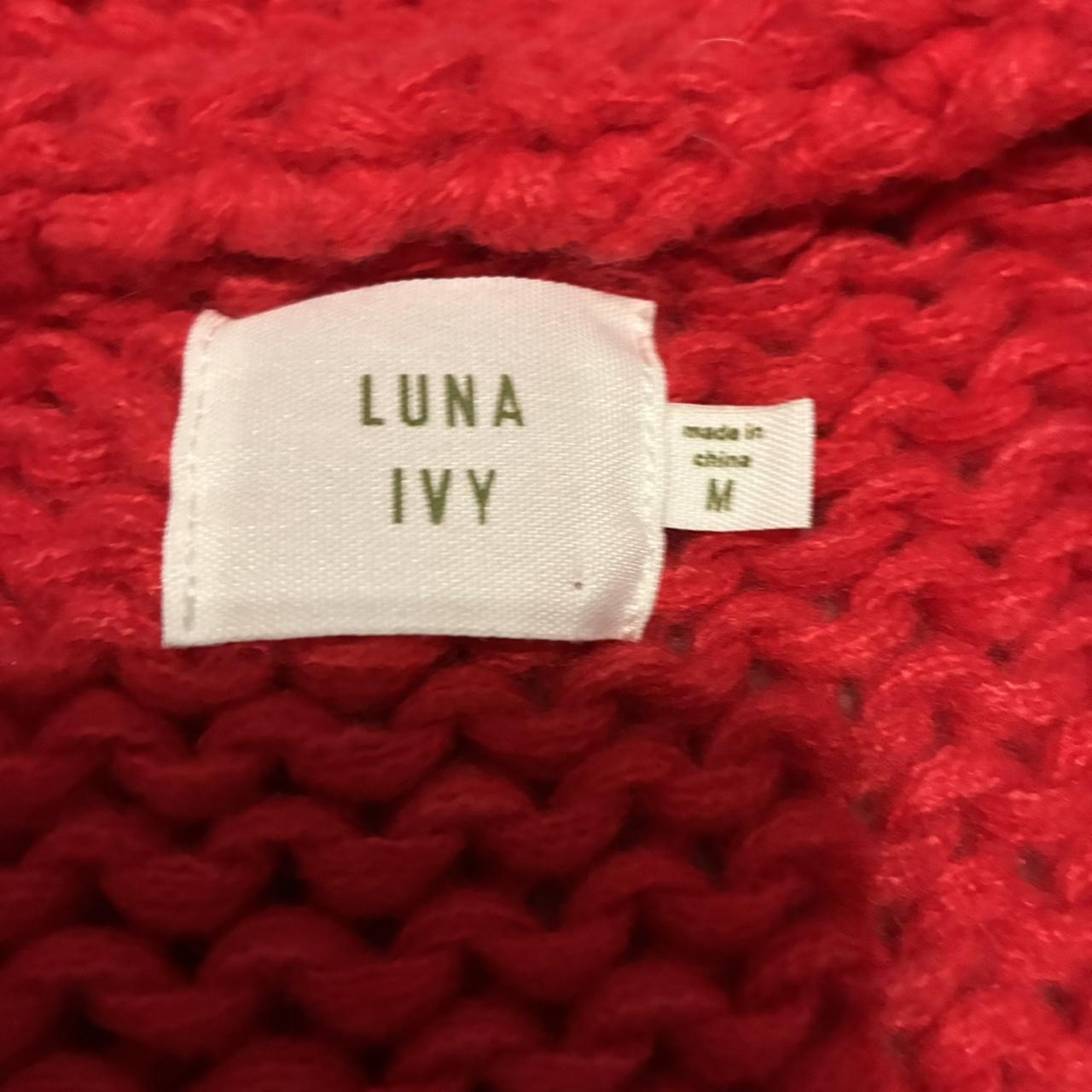 Women's Cardigan - Multi/Red - M – Luna Ivy Red F… - image 3