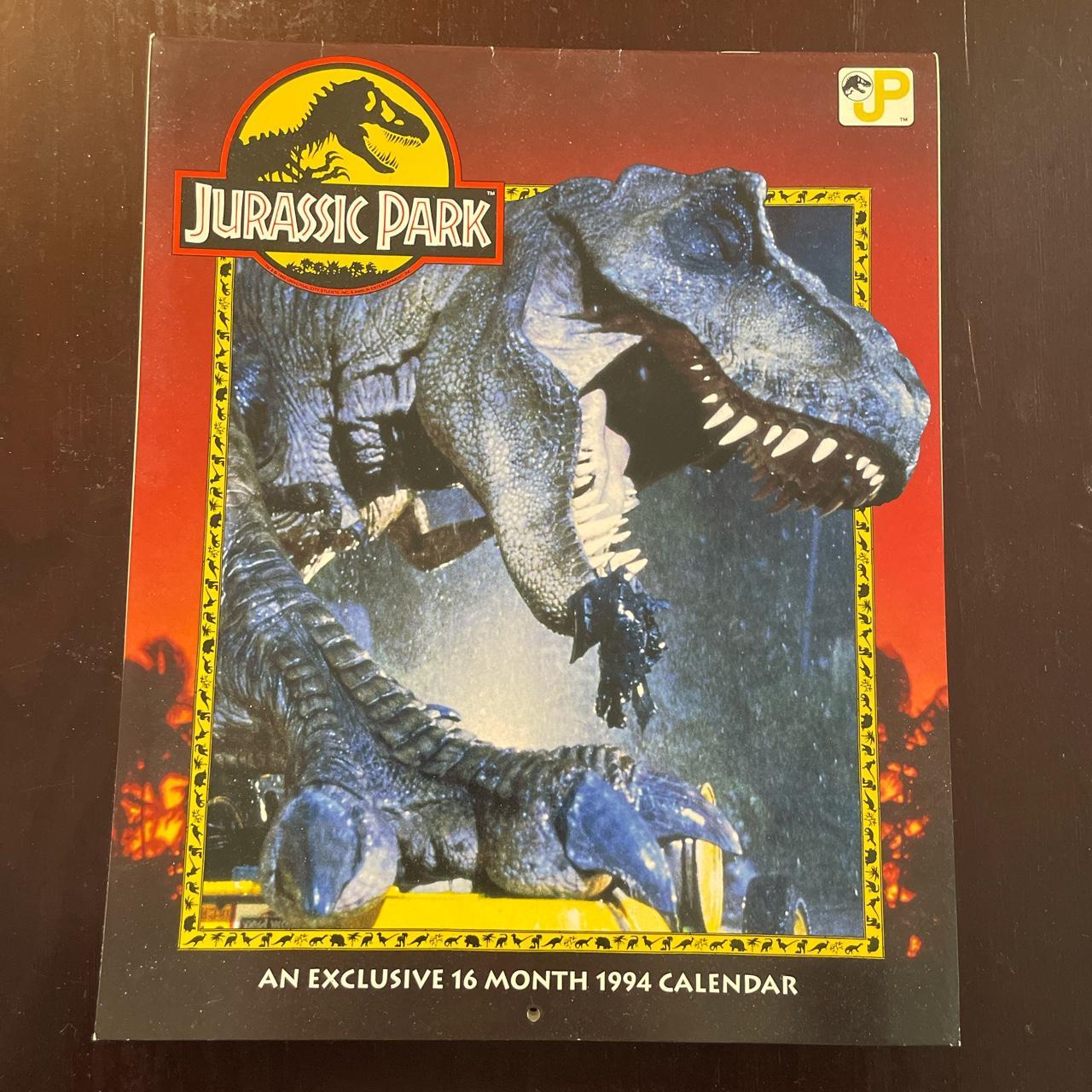 Vintage 1994 Jurassic Park Calendar Excellent... Depop