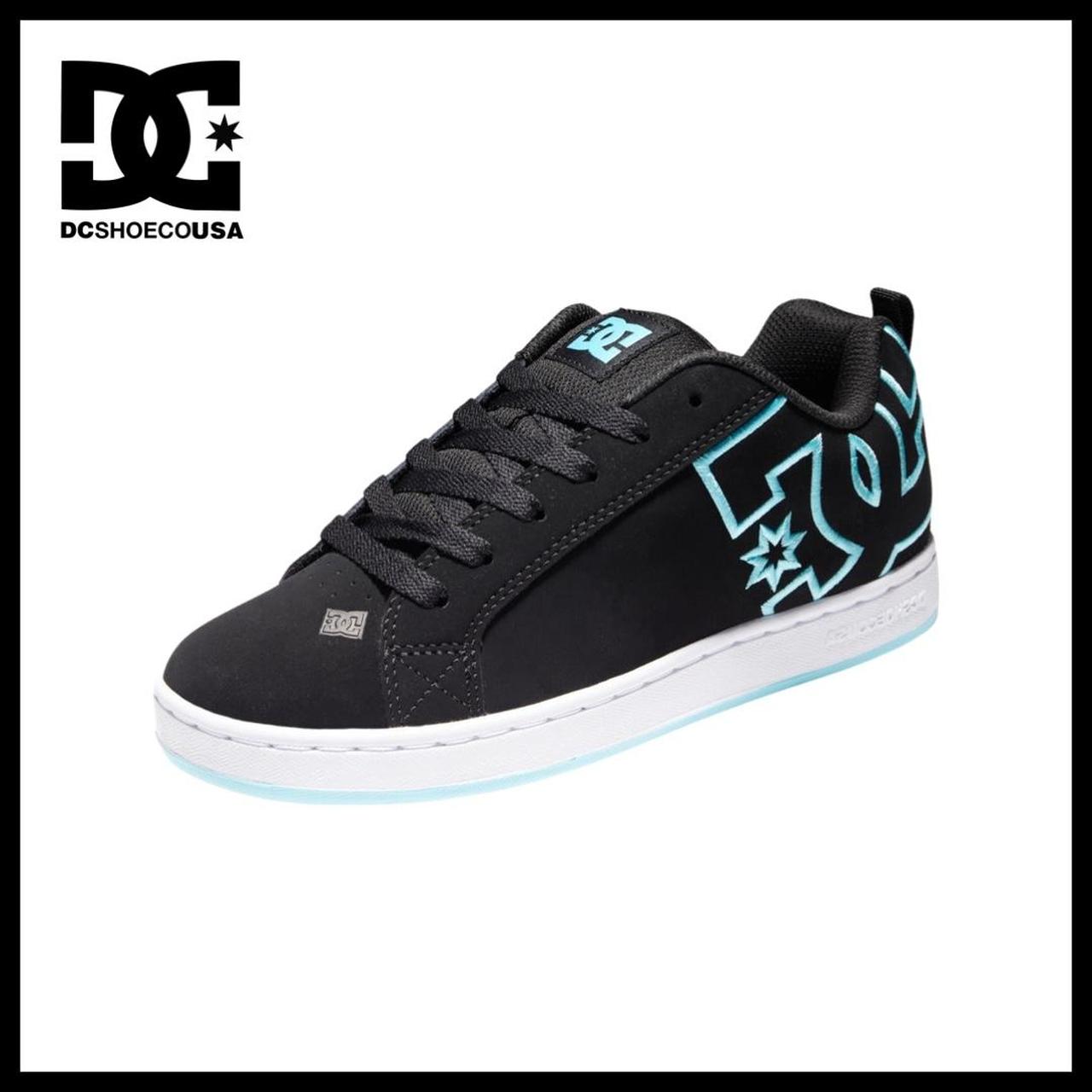 Dc Shoes Women S White And Blue Trainers Depop