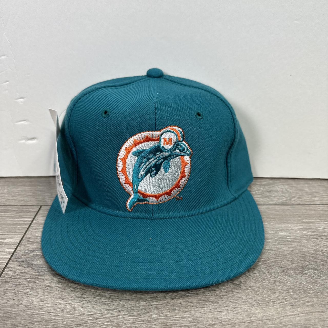 Vintage sharktooth Miami Dolphins Hat Vintage - Depop