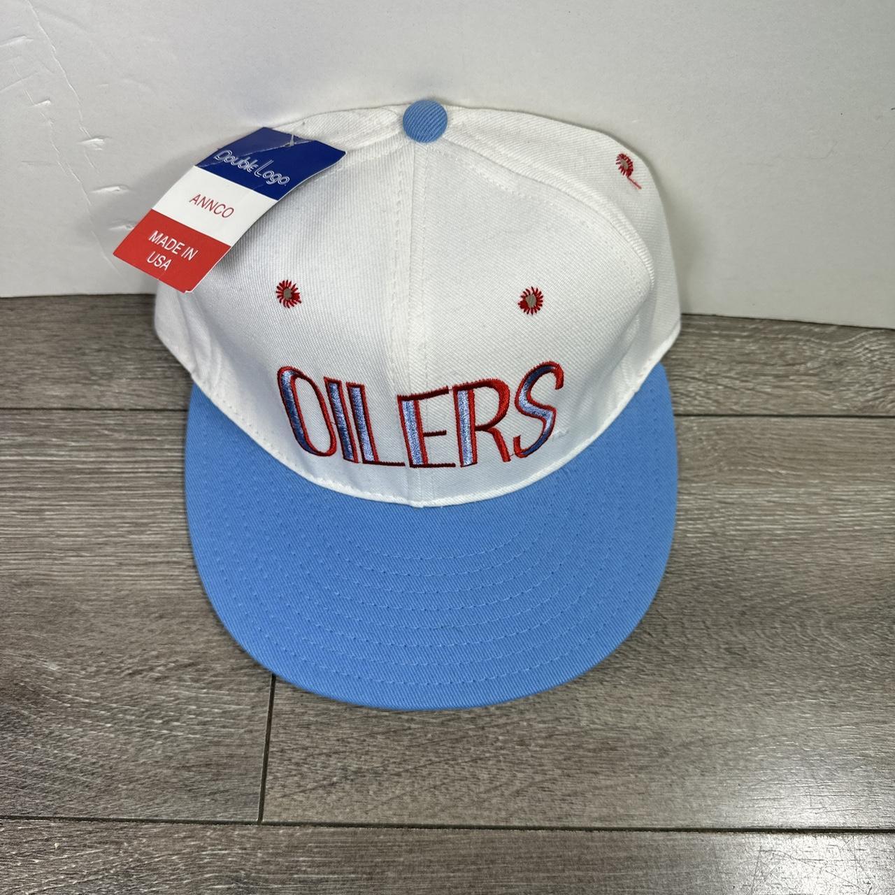 Houston Oilers Vintage 90's annco double logo Fitted... - Depop