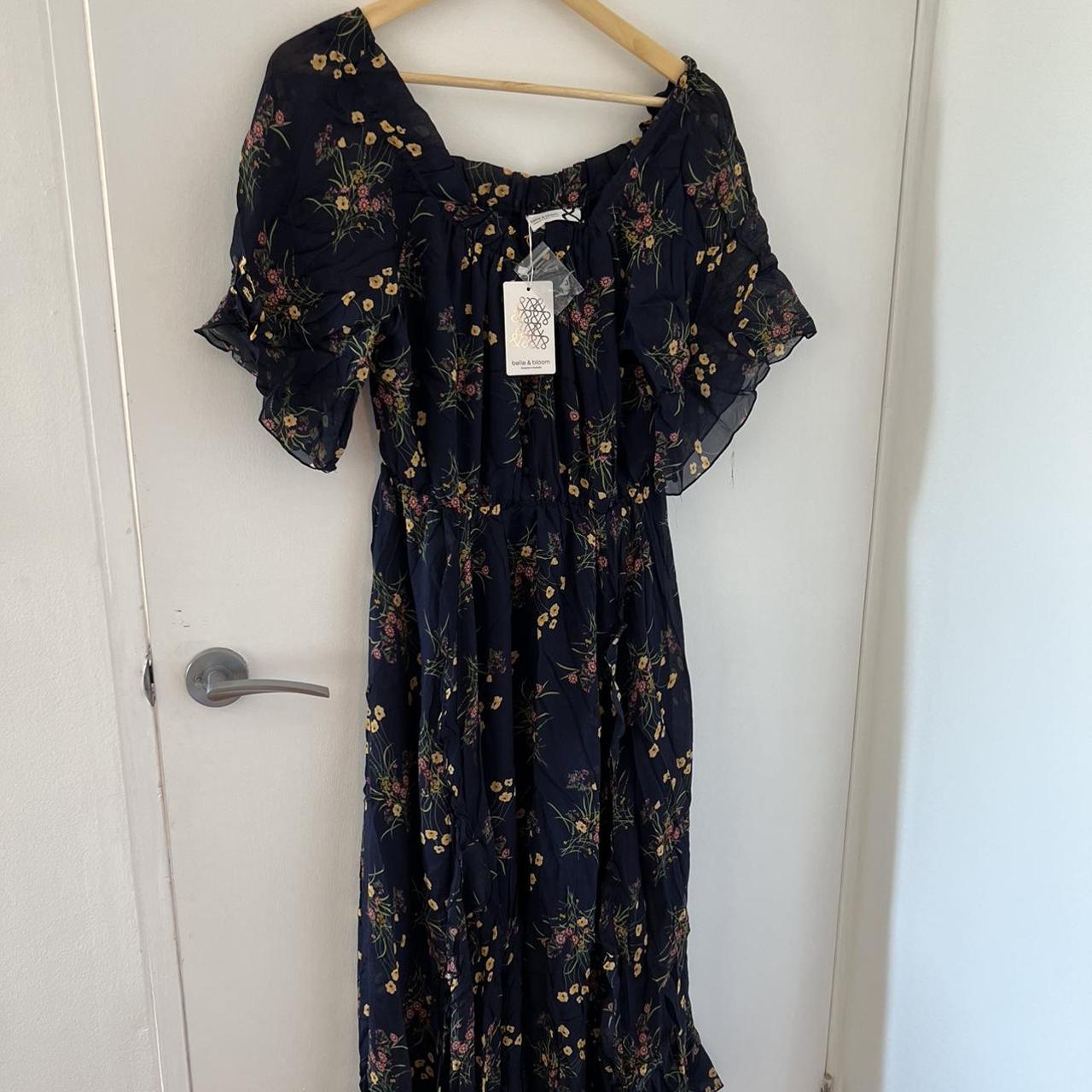 Belle & Bloom floral midi dress Size M (AU 10)... - Depop