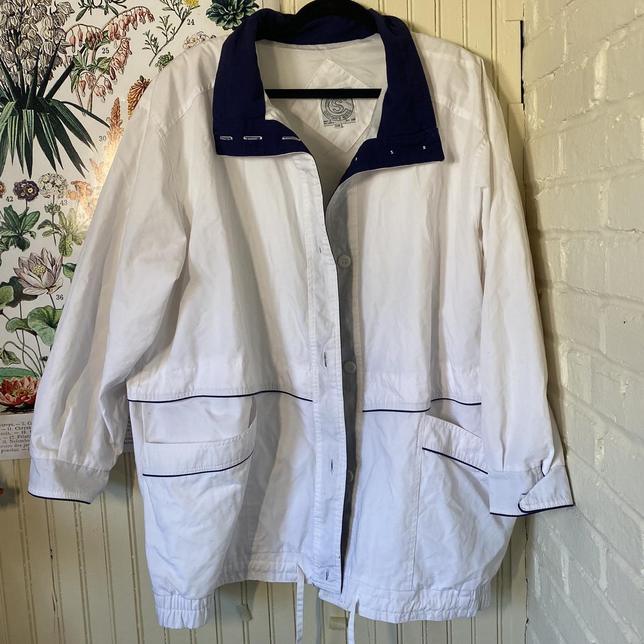 Current Seen Women's White and Navy Jacket
