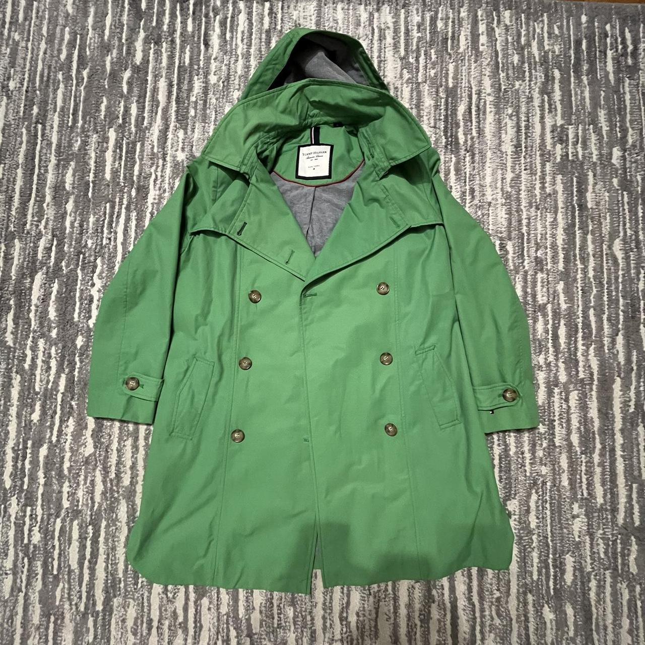 tommy hilfiger raincoat in size large never been... - Depop