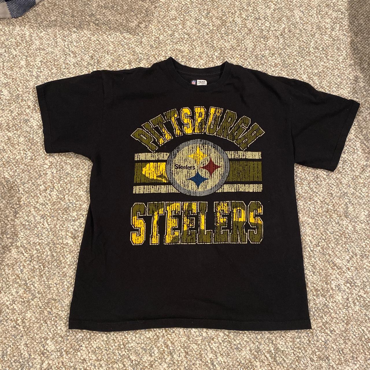 Size small black pittsburgh Steelers shirt from NFL - Depop