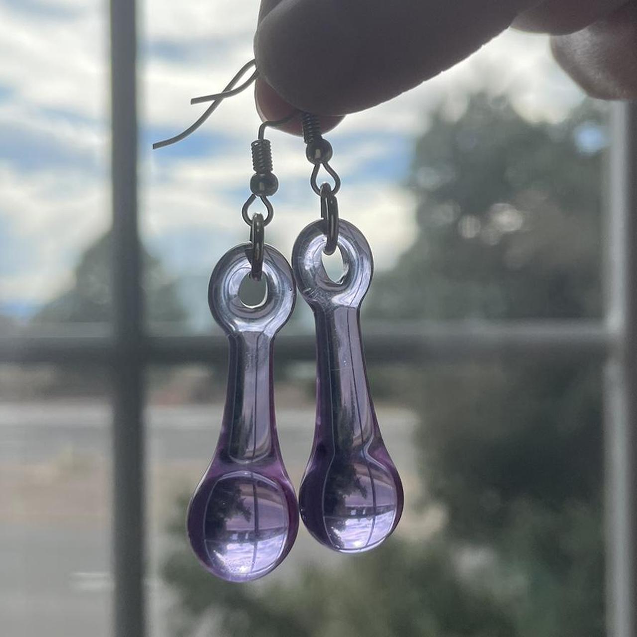 Hand blown clearance glass earrings