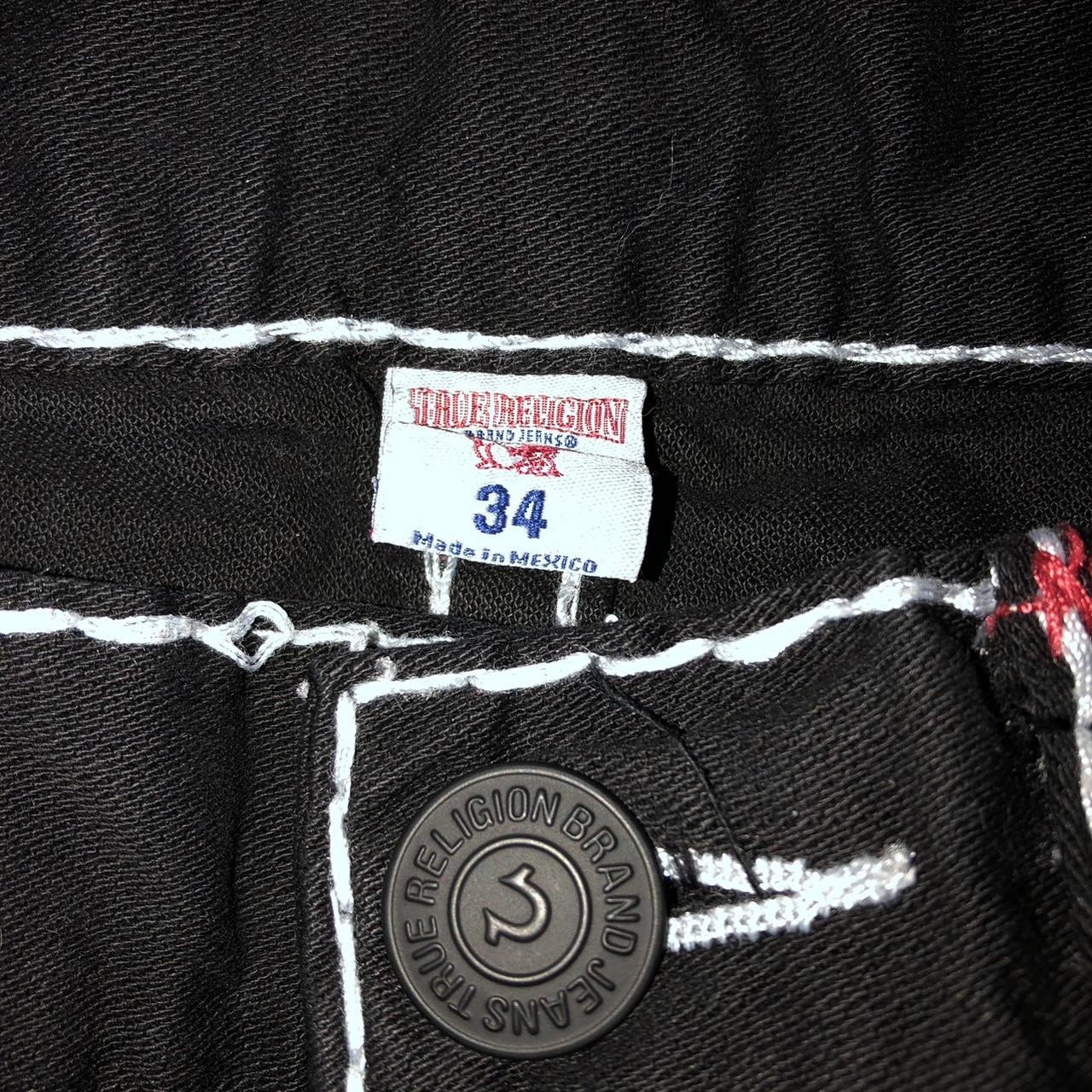 sz 34 (measures 36x34) True Religion black jeans... - Depop