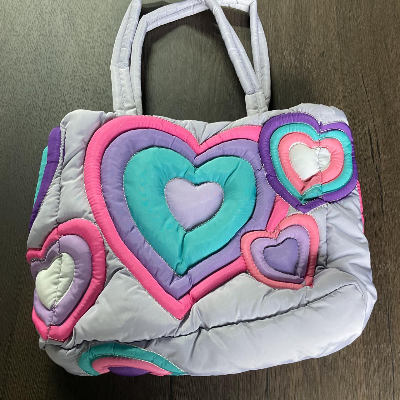 Y2k Pink Love Bag Large Capacity Shoulder... Depop