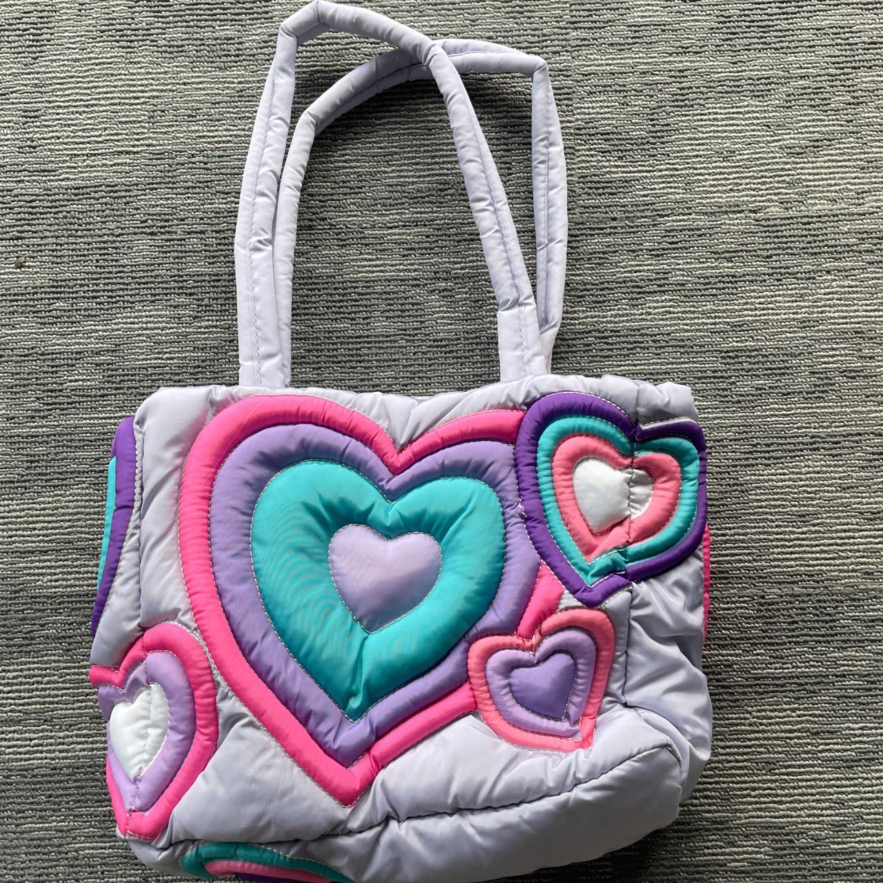 Y2k Pink Love Bag Large Capacity Shoulder... Depop