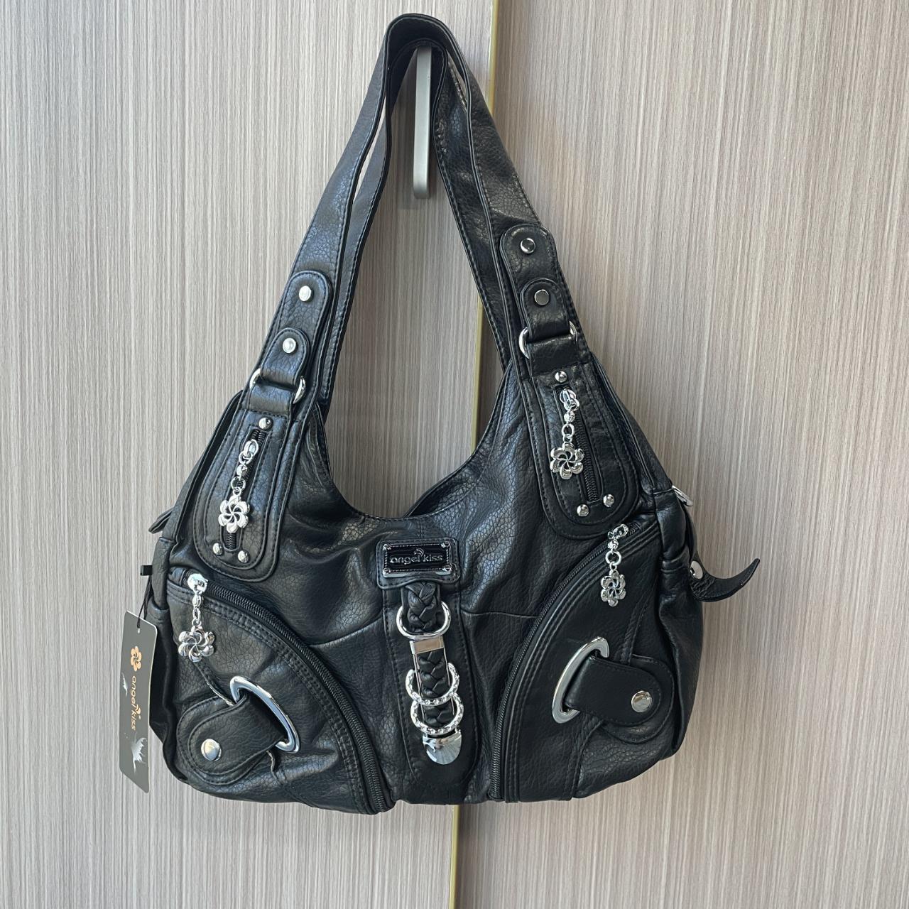 Star Pattern Denim Shoulder Bag Vintage Punk Style Y2K Star