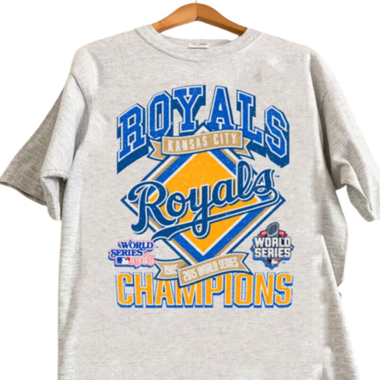 Vintage 1985 World Series Royals World Champions White T-Shirt Adult Size L