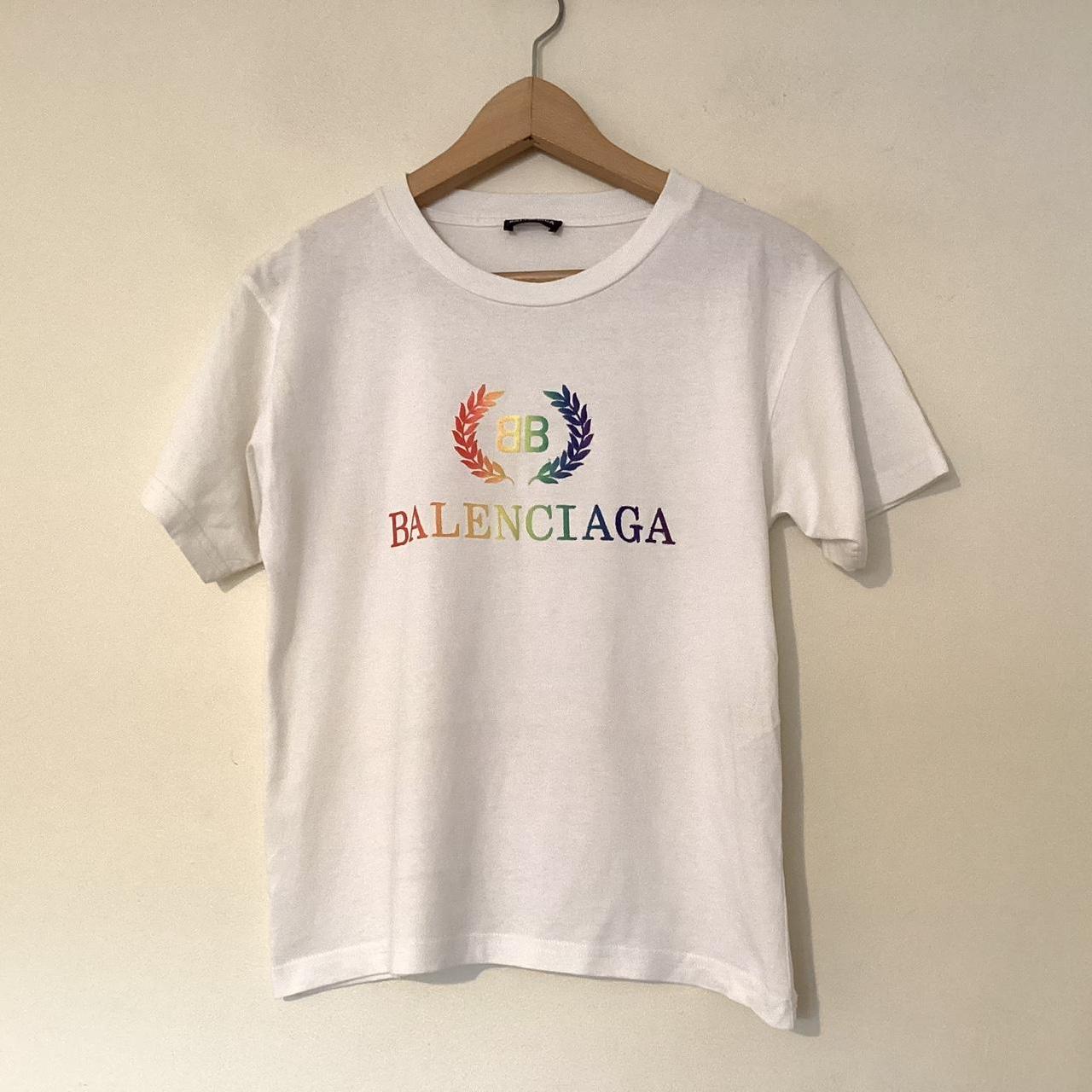 Balenciaga women s stylish t shirt top size 10 Depop