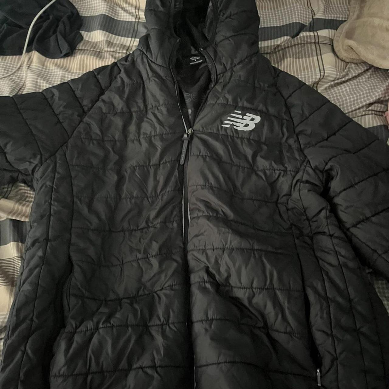 Black New Balance puffer jacket Depop