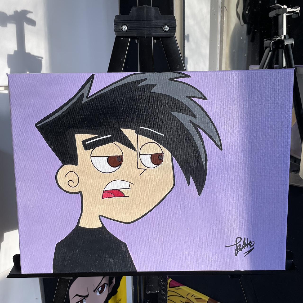 Danny Phantom Stretched Canvas Painting (30x40) - Depop