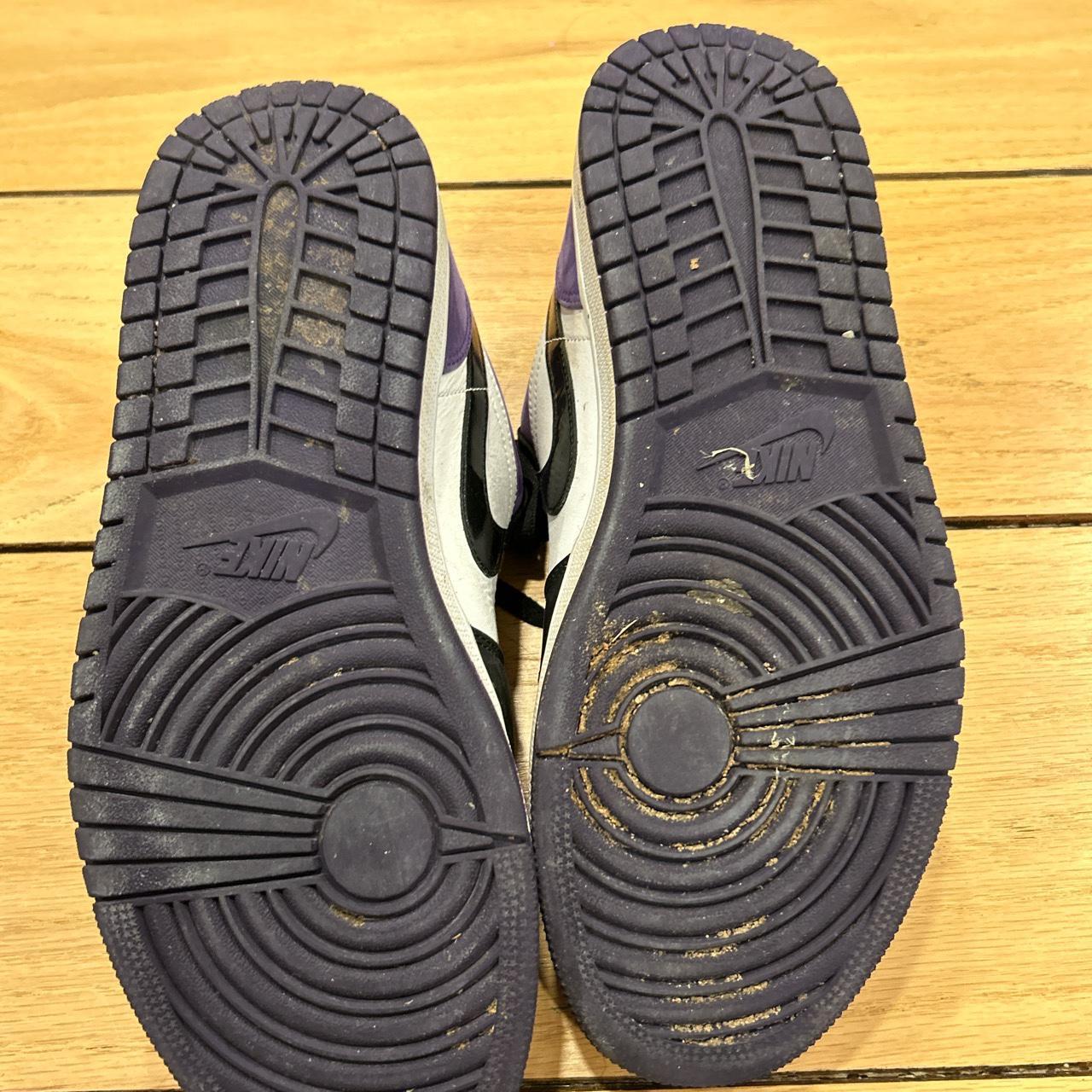 Jordan 1 court purple lows definitely used Slight Depop