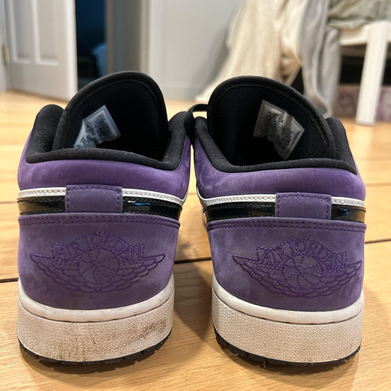 Jordan 1 court purple lows definitely used Slight Depop