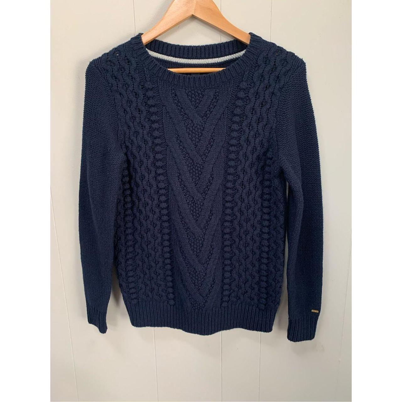 Navy blue Tommy Hilfiger cable knit sweater. Size... - Depop