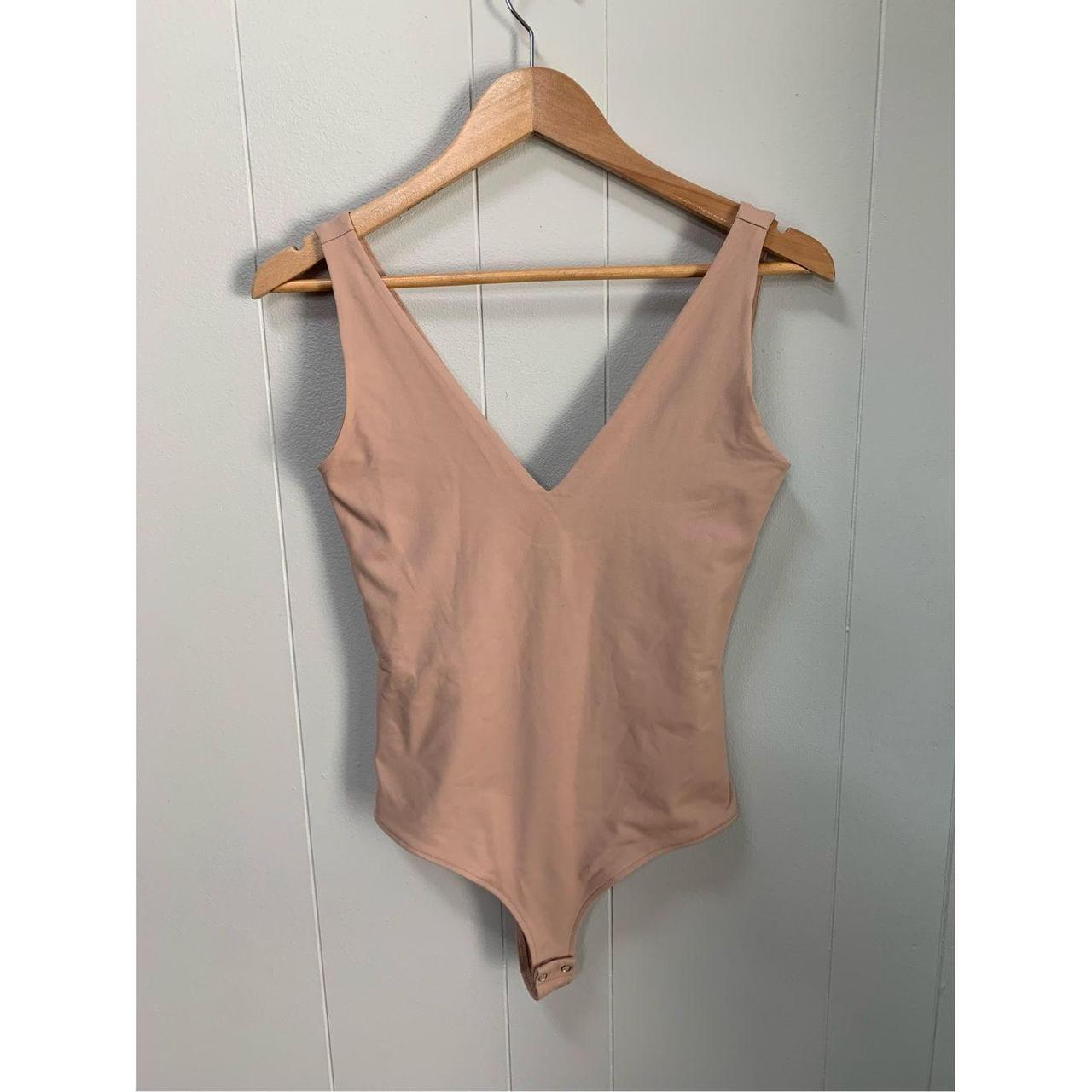  Womens Bodysuit Double Lined Sexy Plunge Deep V