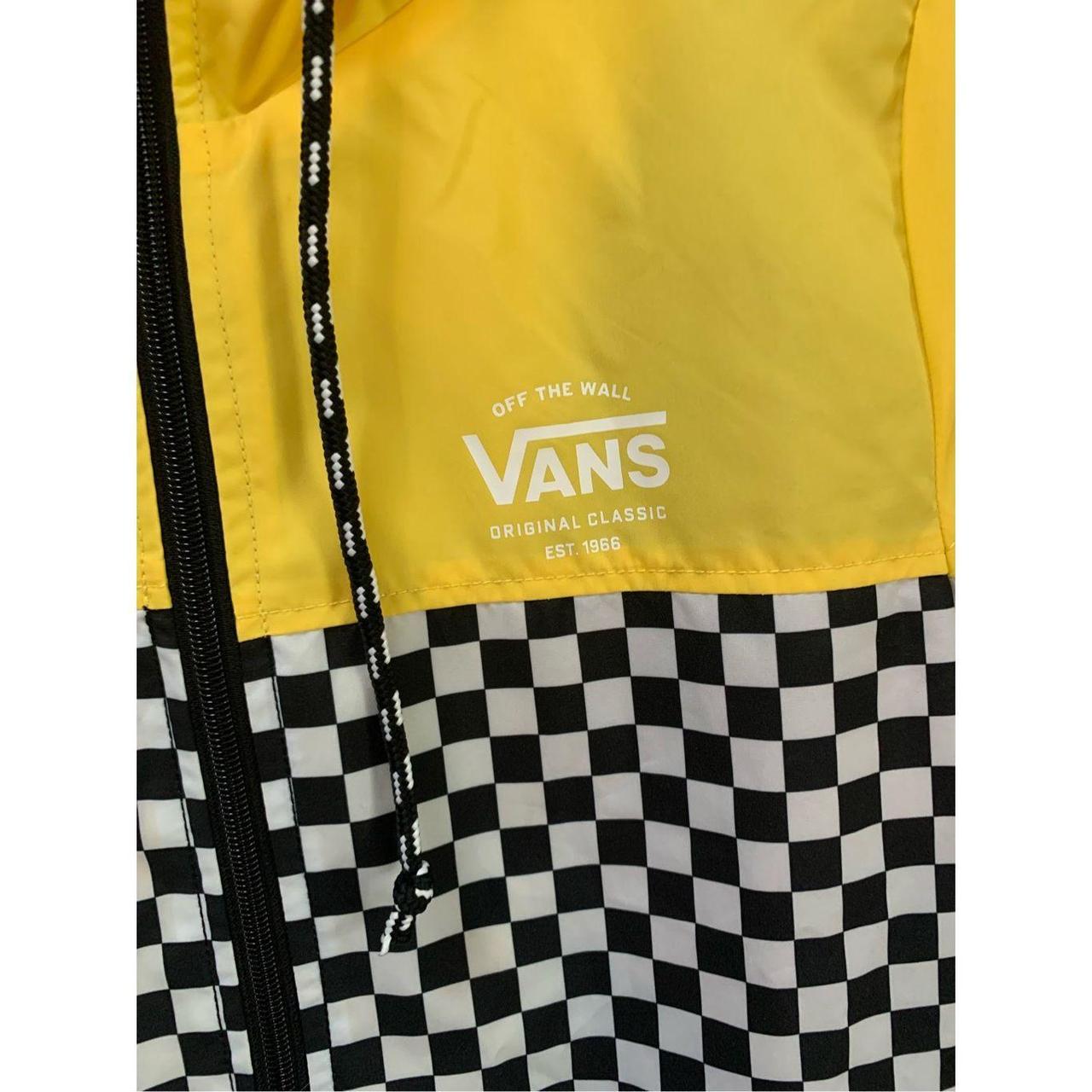 Vans kastle ii yellow 2025 & checkerboard windbreaker jacket