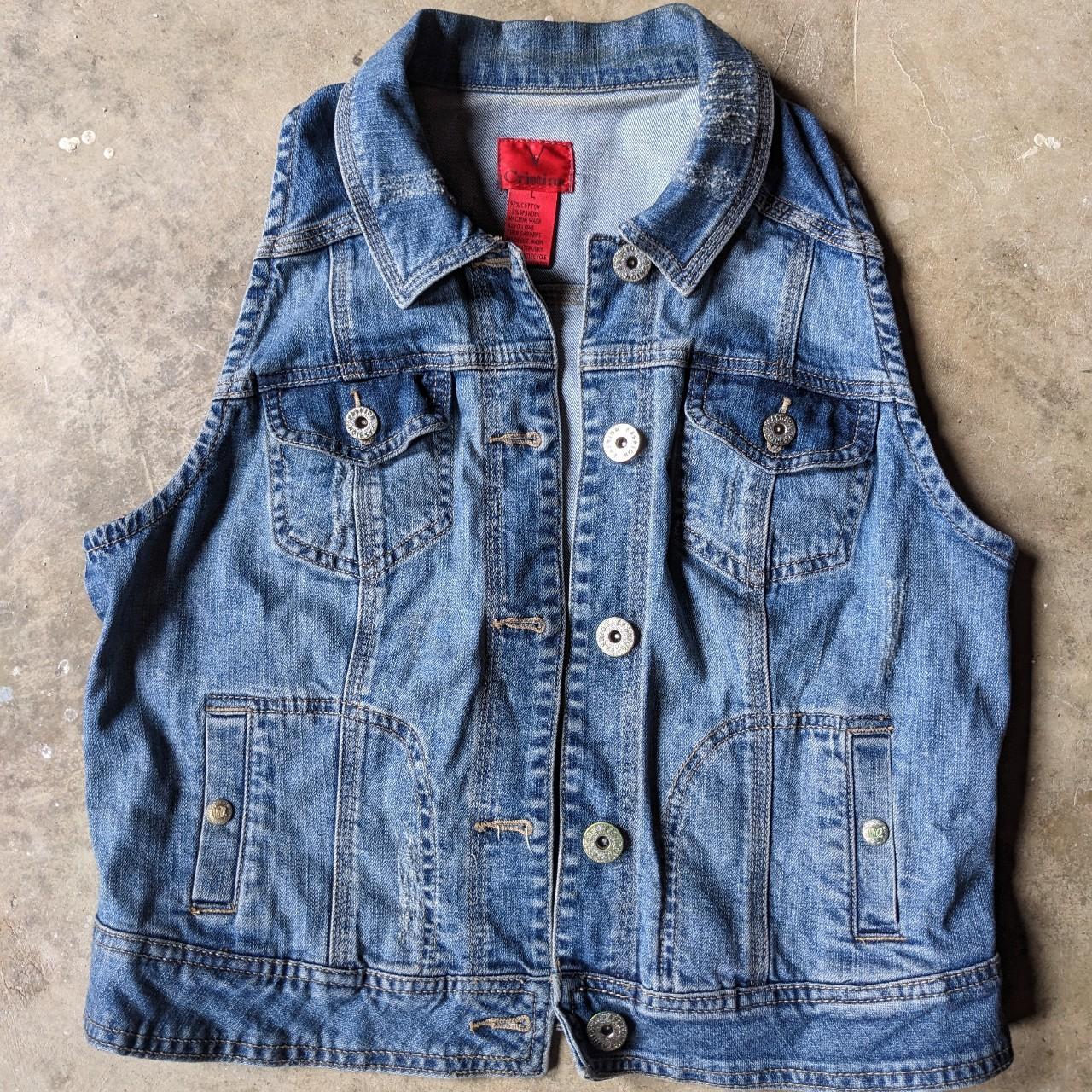V Cristina Children's Jean Vest Size Large... Depop