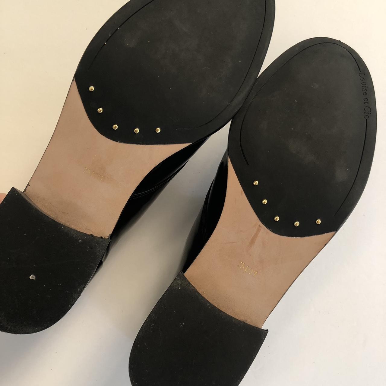 Louise et cie black leather block heels - Depop