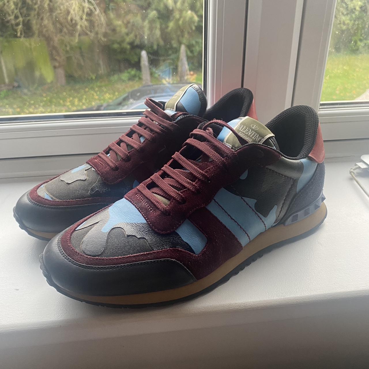Valentino Rockrunner Trainers Valentino Blue Camo Trainers
