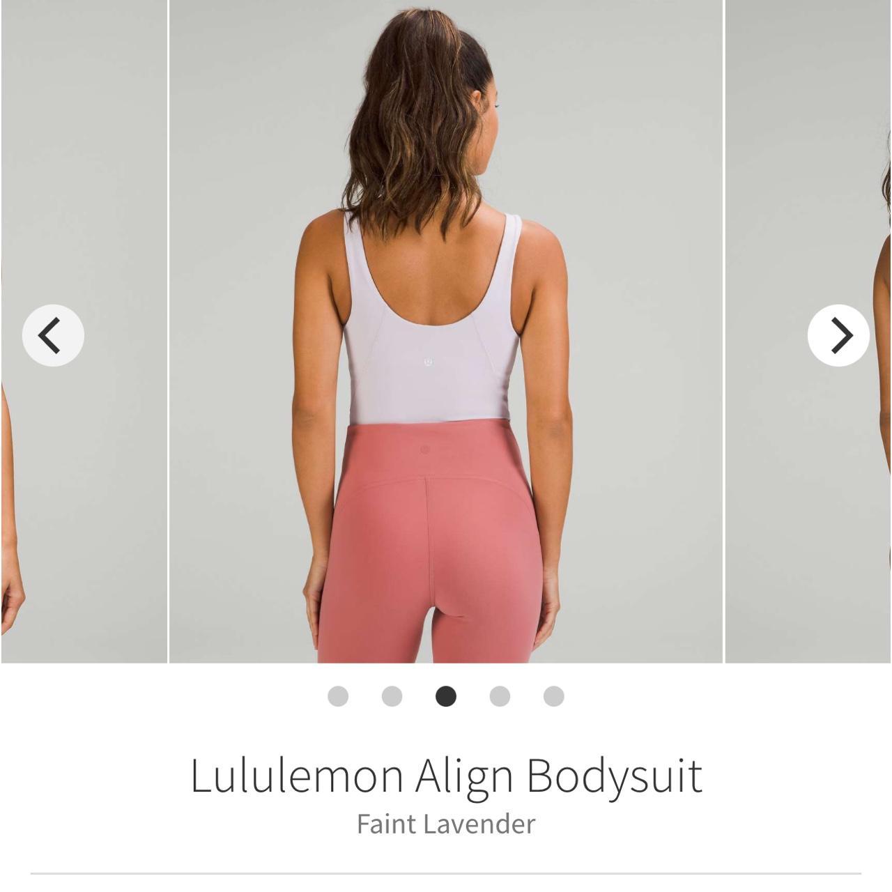 NWT Lululemon Align Bodysuit Color: Faint Lavender - Depop