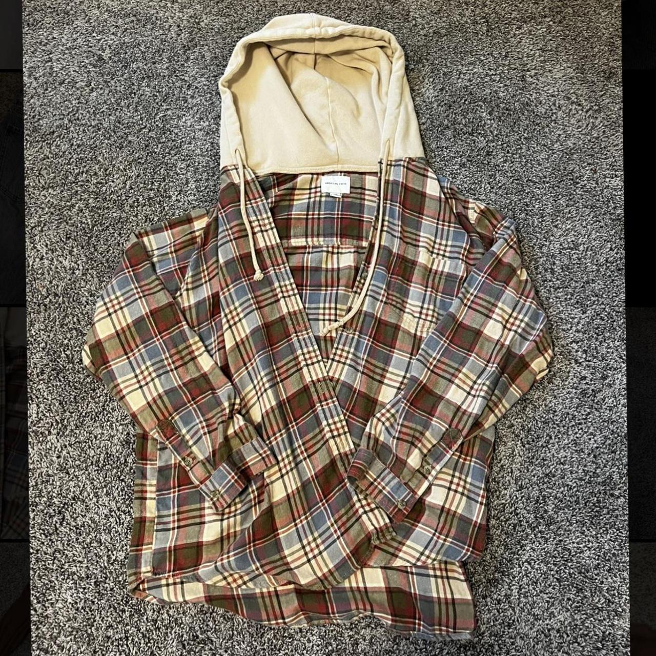 American eagle sales flannel hoodie