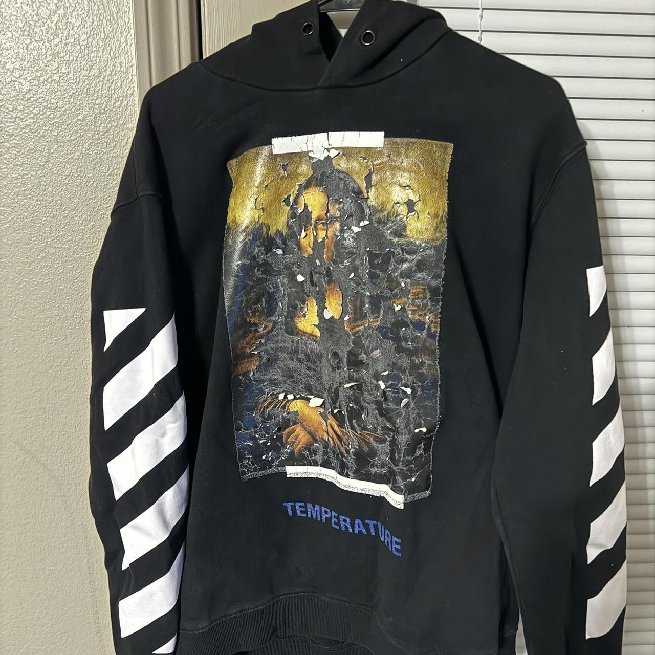 Off White Mona Lisa Temperature Hoodie Front. Depop