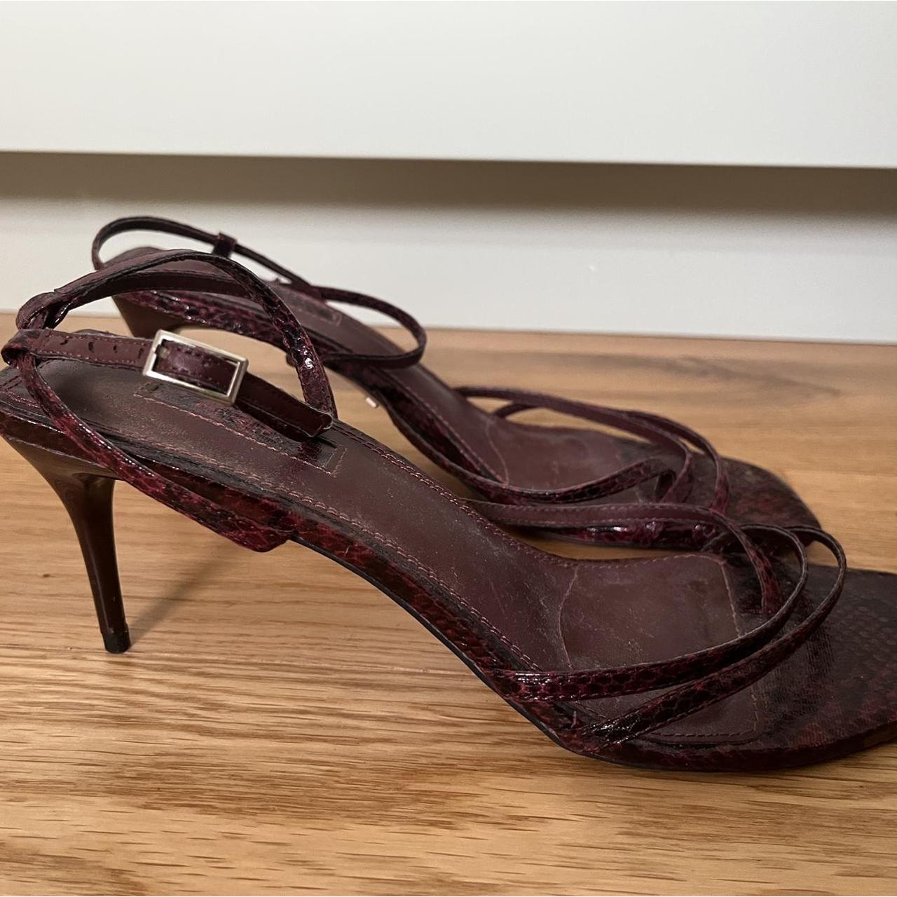 Topshop square toe strappy heeled sandals Depop