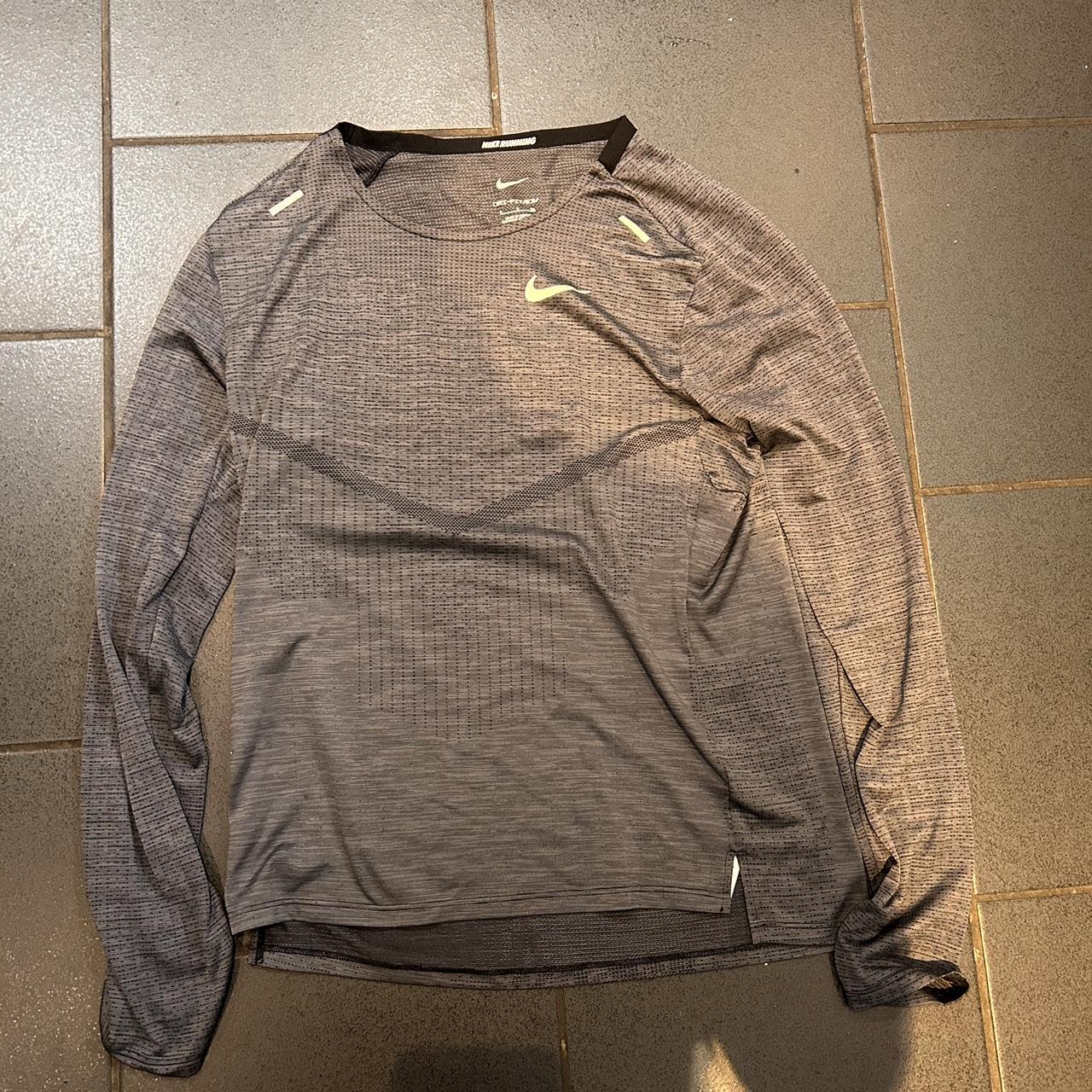 Nike Dri-Fit ADV long sleeve Size:Small Colour: Grey - Depop