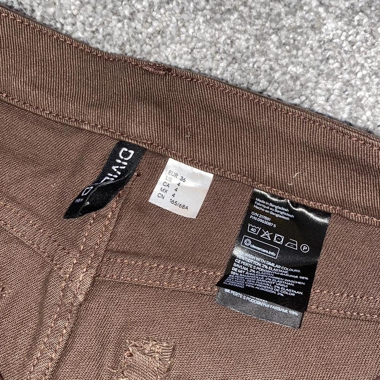 brand new brown jeans from h&m never worn size 8/ 36... - Depop